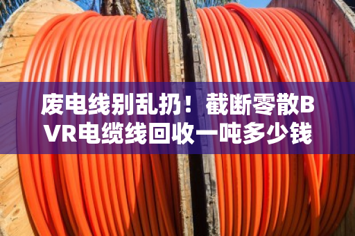 废电线别乱扔！截断零散BVR电缆线回收一吨多少钱？市场实情大揭秘