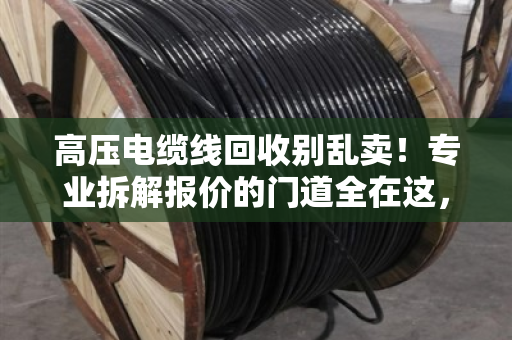 高压电缆线回收别乱卖！专业拆解报价的门道全在这，泊祎回收给你交个实底