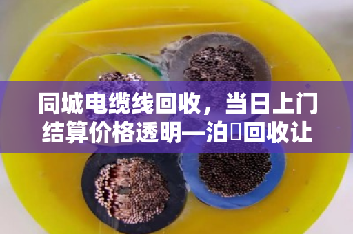 同城电缆线回收，当日上门结算价格透明—泊祎回收让废线变现金，省心又划算